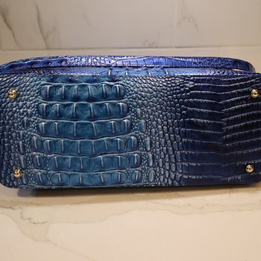 NWT Brahmin Large Duxbury Satchel Vista Blue Ombre Melbourne - Picture 4 of 11